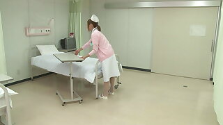 Hot Japanese Nurse gets banged at asylum bed wits a blistering patient!