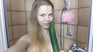 Masturbating